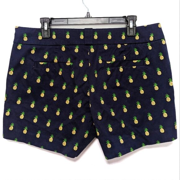 J Crew Navy Blue Pineapple Chino Stretch Shorts Size 12 - Picture 2 of 7